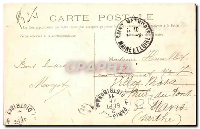 Saumur — Rue Courcouronne — Igreja de São Nicolau — D.P. n°43 — Verso