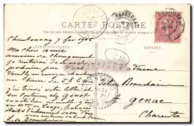 MENIGOUTE - Chevet da Capela — 3ª edição — Clicqé Lamore, coleção A. Bourbeau, Parthenay — Verso