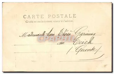 Monségur, perto de La Réole — Um canto da praça do mercado — Libourne, Henry Guillier, n°669 — Verso