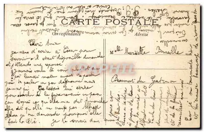 Woud van FONTAINEBLEAU — Uitzicht op de Croix du Calyaire — Uitgever L. Dustic, Fontainebleau — Achterkant
