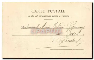 Libourne — Cours Tourny e estátua do capitão Oscar de Géraux — Henry Guillier, 31, 42 bis e 44, rue Fonneuve — Verso