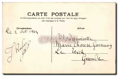 Le Livran, o Puy Griou (alt. 1694) e o Col de Rombière — A Auvergne — editor desconhecido, n° 254 — Verso