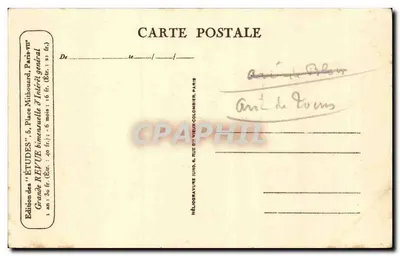 Castelos da França — Chambrey — Edição das 'Études', 5, Place Saint-François-Xavier, Paris — Verso