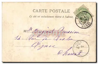 Poitiers (Vienne) - Igreja de Nossa Senhora da Grande — J. Huguenin, n° 14 — Verso