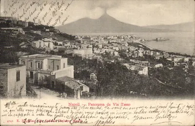 Nápoles — Panorama da Via Tasso — E. Raggiuno, edit. Cadorna, Nápoles, n° 4041
