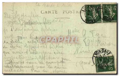LYON — Place des Terreaux — La Fontaine Bartholdi — E.R. n°328 — Verso