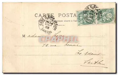 Château-du-Loir — Entrada na Cidade — J. B. Imp. Menier — Verso