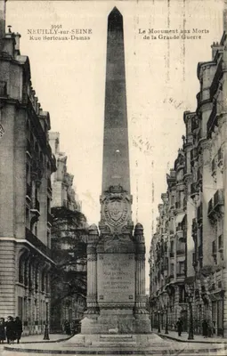 Neuilly-sur-Seine — Monumento aos Mortos da Grande Guerra, rua Berteaux-Dumas — Tostard, editor de fotografia
