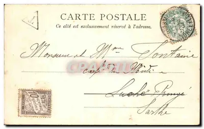 Castelo de Azay-le-Rideau — vista frontal — editor Paris KF n°3440 — Verso