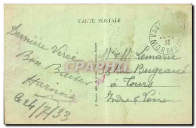Fort Navalo (Morbihan) — O grande vapor que assegura o serviço do Golfo do Morbihan — J. Nozais, editor, Nantes — Verso