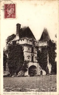 Bilhete postal antigo Matha O castelo