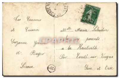 Mulher em vestido longo segurando um bandeja — carta postal ilustrada — editor ALLYS, n° 681 — Verso