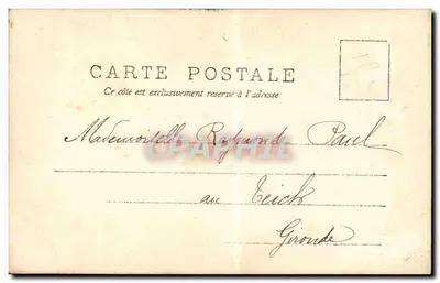 Lachende meisje — Arcachon, 22 mei 1912 — B.L. (uitgever) — Achterkant