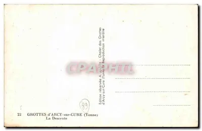Caves of Arcy-sur-Cure — The Descent — Edition A. Joubin — Back