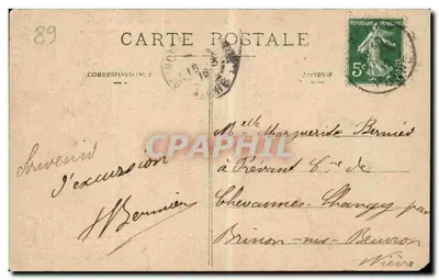 Vézelay - A Porta-Neuve — editor A. Vinceel, n°33 — Verso