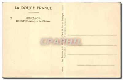 Brest (Finistère) — Zamek — Wydawnictwo Sztuki Bretanii — Rewers