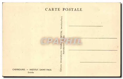 Cherbourg — Instituut Saint-Paul — Invoer — Achterkant