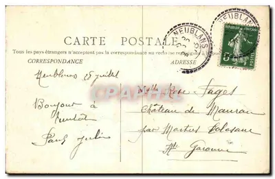 Neublans (Jura) — Allée del Castello — Editore Dôle — Verso