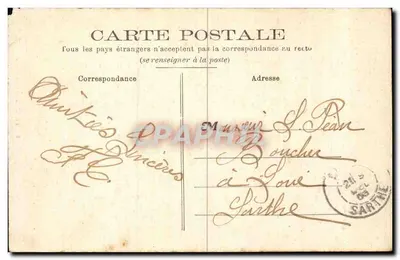 Zamek Courtangis, blisko Lannay — Lib. Jullien, La Ferté-Bernard — Rewers