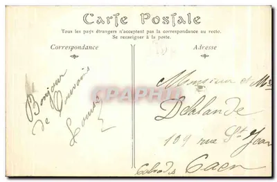 Castillo de MESNILVILLE — Courvains (Manche) — Colección B. Z., editor, en Saint-Clair — Reverso