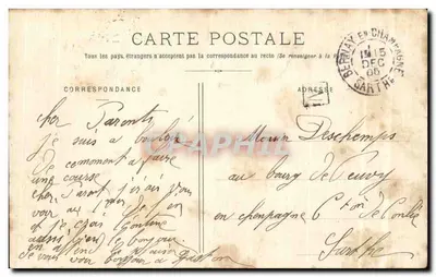 Gendarmeria e Passeios — BOULOIRE (Sarthe) — Cliché A. Jonasse, Bouloire — Verso