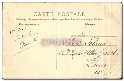 Bouges (Indre) — O Castelo — editor E. B. F., Paris — Verso