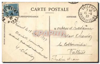 Reims — Katedra przed wojną — Wydawnictwo Reims-Katedra — Rewers