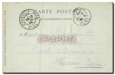 Zamek w Chantilly — Widok z wschodu — kolekcje ND Fot — Rewers