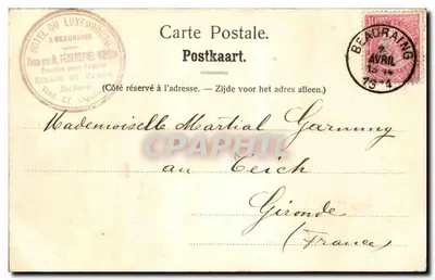 Bertrix - Beauraing — A Igreja — Nels, Bruxelas, Série 40 No. 89 — Verso