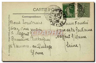 Toucy — Villa des Fins — Edit. Guillemet — Verso