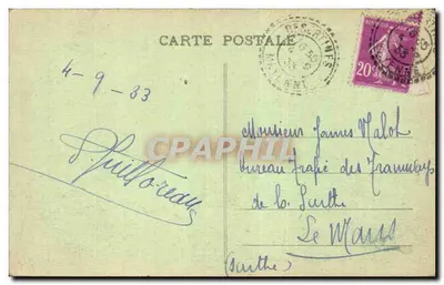 Désertines (Mayenne) — Kasteel de La Haye (Hoekzicht) — Uitgever Lévy, uitgever van Désertines — Achterkant