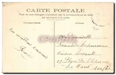 Ste-Gemmes-le-Robert (Mayenne) — Castelo da Cour — Edição Fortin — Verso