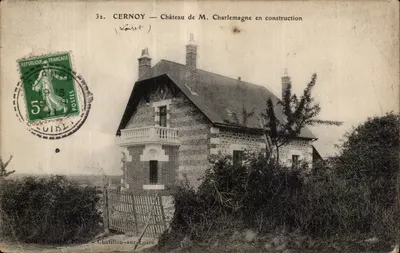 Cernoy — Castelo de M. Charlemagne em construção — Éd. Viret, Foto - Châtillon-sur-Loire