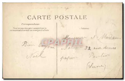 Cernoy — Castelo de M. Charlemagne em construção — Éd. Viret, Foto - Châtillon-sur-Loire — Verso