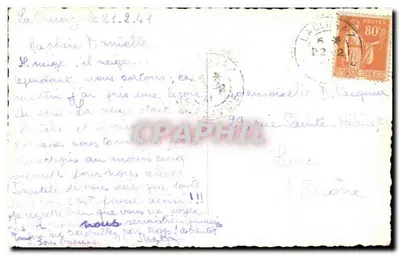 Zasnieżone góry — alpejski widok — wydawca nieznany, numer serii nieodczytalny — Rewers