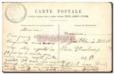 Bordeaux - O Ponte do Caminho de Ferro — Bilhete postal antigo n°15, editor Craphil — Verso