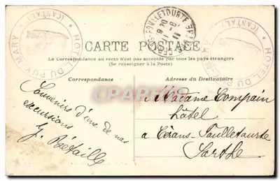 O Puy Violent visto do Col de Nérone — A Auvergne pitoresca — Pierre Malroux, lib.-edit., Aurillac — Verso