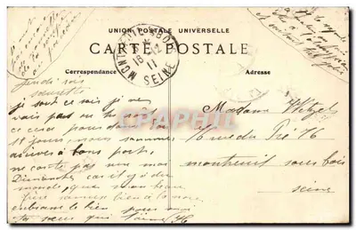 Penmarc'h — La Roche de Saint-Guénolé, gdzie odniesiono pięć ofiar, 8 października 1870 — wydawca nie widoczny — Rewers