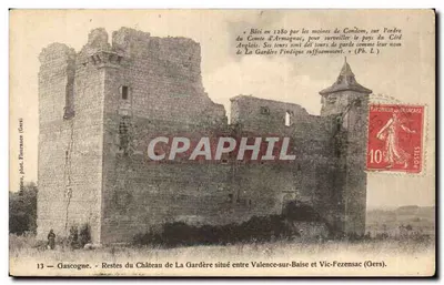 Restos do Castelo de La Gardère — Gascogne — Editor: Plot, Fénirance (Gers) — N° 13