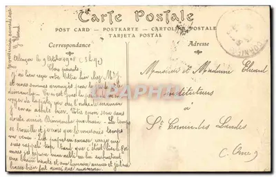 Castelo de la Chevallerie — Alençon — Edição Peslier-Greslebin — Verso