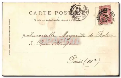 Glacier des Bossons — Chamonix — J.J. 896 — Jullien frères, Genève — Rewers