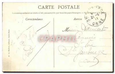 A Baía de St-Malo sob a Lua — H. Le Maillot, editor, n° 1386 — Verso
