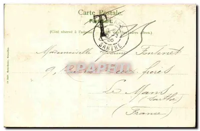 Brussel. Het Koninklijk Paleis. — Aangeplakt door A. Mauricey. — Achterkant