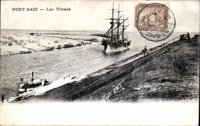 Port-Said — Lago Timmsah — Postes Égyptiennes