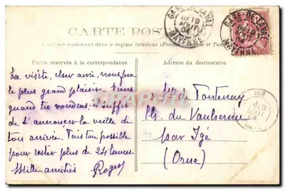 Ahuillé (Mayenne) — Kasteel van La Poupellière — Cliché Hamel-Jallier et Cie — Achterkant