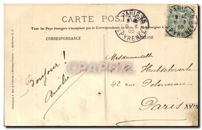 Coulommiers — Vista geral — Galeries Françaises n°2658 — Verso