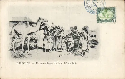 Djibuti — Mulheres Issas do Mercado de Madeira — Editor não visível