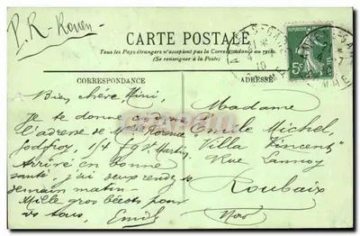 Amiens — O Museu — A Sala de Escultura — LL. — N° 165 — Verso