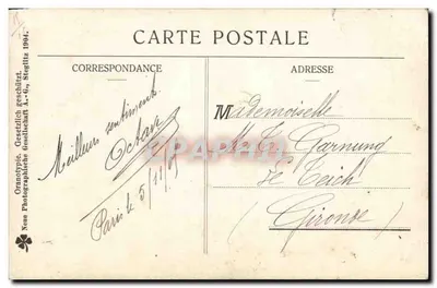 Mała dziewczynka w różowym stroju morskim — Paris, 1904 — Neue Photographische Gesellschaft — Rewers