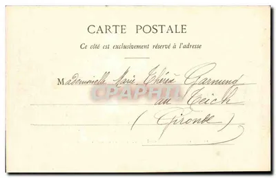 Libourne — Vista geral das Casernas de Cavalaria e Infantaria — Pap.-Lith. Faïlle Guillier, 25 Rue Thiers — Verso